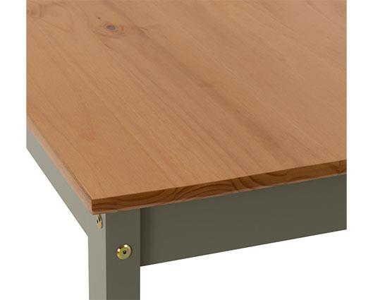 LUDLOW 1+4 DINING SET - GREEN/OAK EFFECT