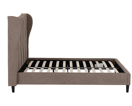 VERONA 5' BED - BROWN FABRIC