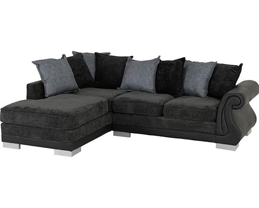 Elsa Left Hand Facing Corner Sofa - Dark Grey