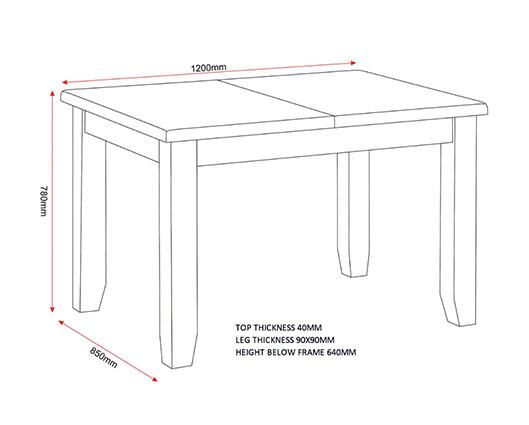 WINDSOR EXTENDING DINING TABLE - IVORY/OAK