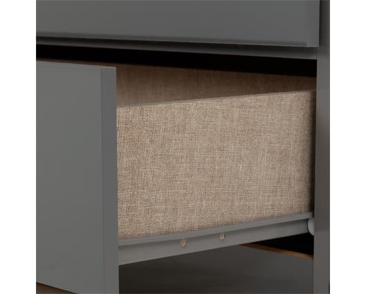 DENVER 4 DOOR 2 DRAWER MIRRORED WARDROBE - GREY GLOSS