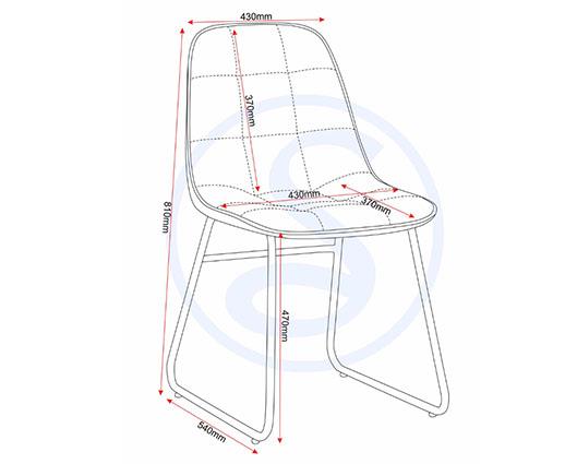 LUKAS DINING CHAIR (X2 PER BOX) - SAPPHIRE BLUE VELVET