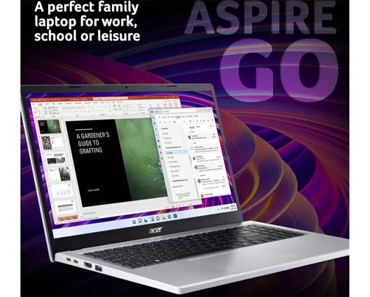 ACER Aspire Go 15 15.6" Laptop - Intel Core 3, 128 GB UFS, Silver