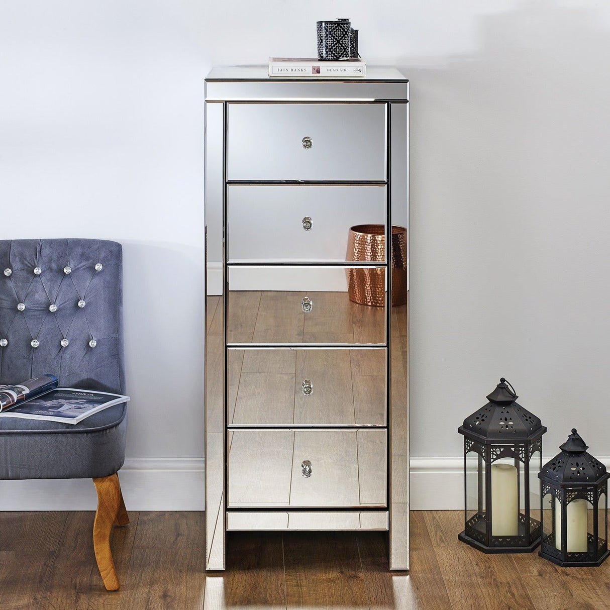 Saxen 5 Drawer Narrow Chest