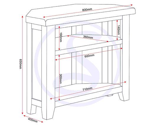WINDSOR CORNER TV UNIT - PEBBLE GREY/OAK