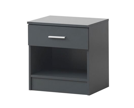 3 Piece Bedroom Set 3 Drawer-Dark Grey