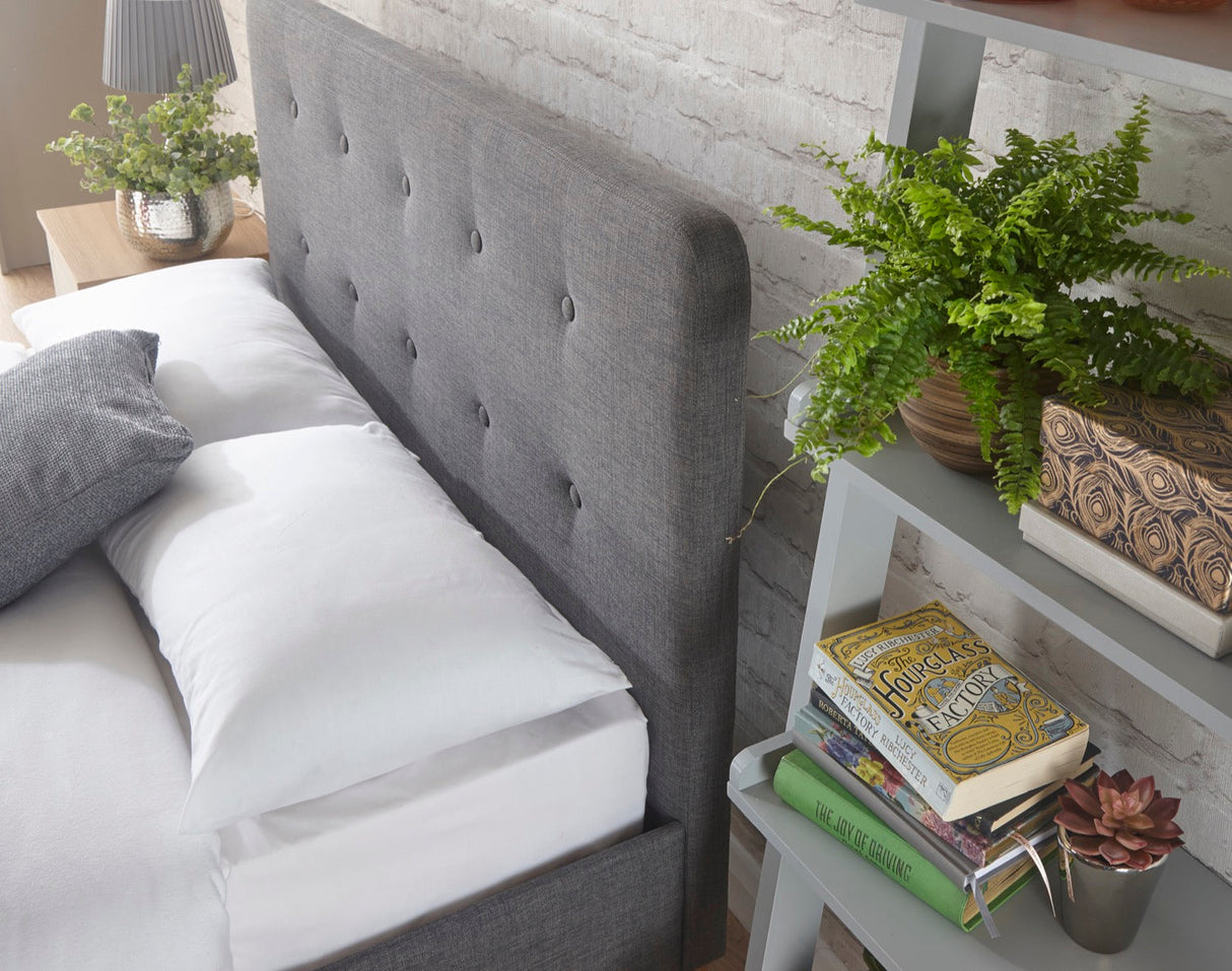 Ashbourne Bedstead Double Bed - Grey