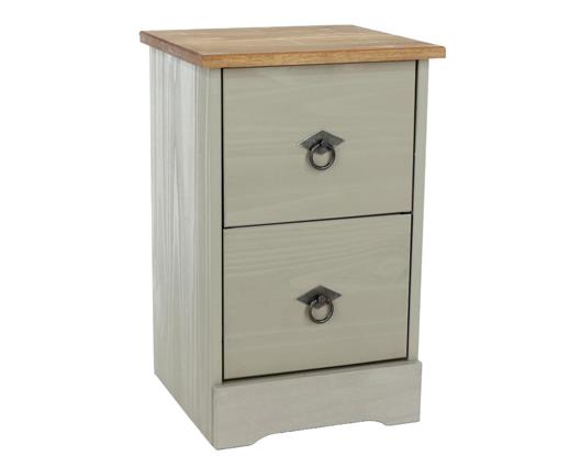 Corona Classic 2 drawer compact bedside cabinet