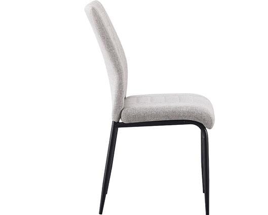 MODENA & CHILTON DINING SET (X4 CHAIRS) - CREAM/GREY FABRIC