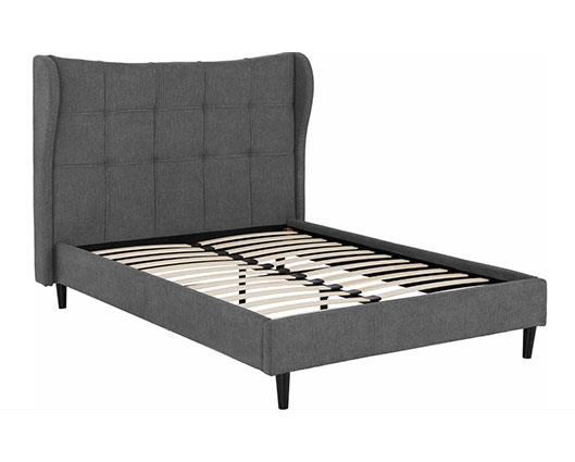 VERONA 5' BED - GREY FABRIC