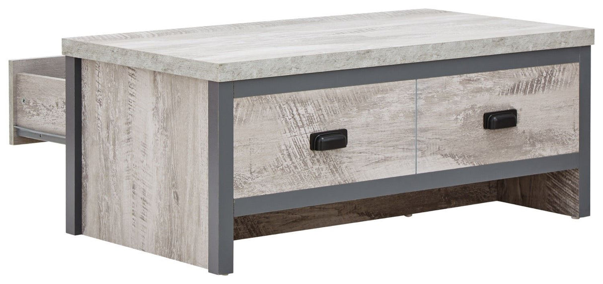 Baxter 2 Drawer Coffee Table-Grey