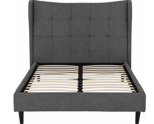 VERONA 5' BED - GREY FABRIC