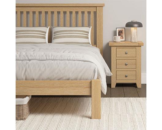WINDSOR 5' LOW END BED - NATURAL OAK