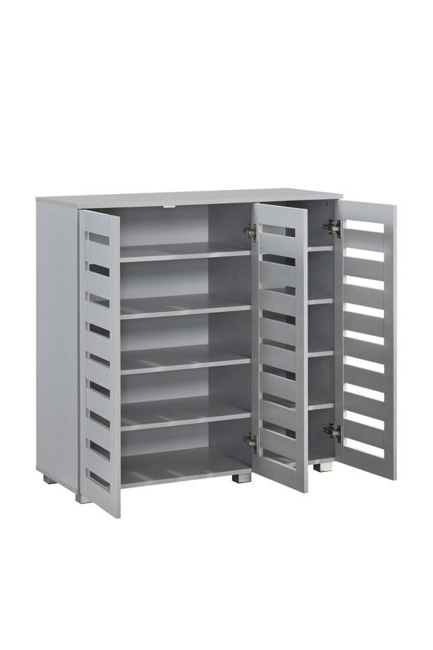 Euston 3 Door Shoe Cabinet - Light Grey