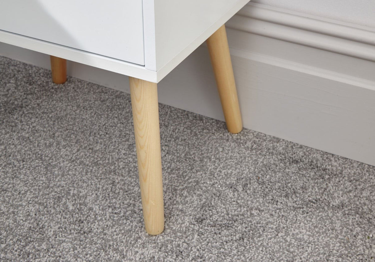 Nessi Pair of Bedside Tables-White