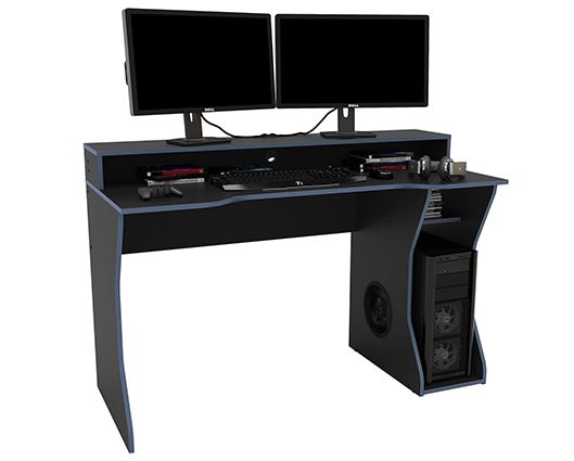 Enzo Gaming Computer Desk Black & Blue