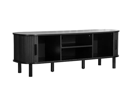 Axel Fluted Small TV Unit - Black