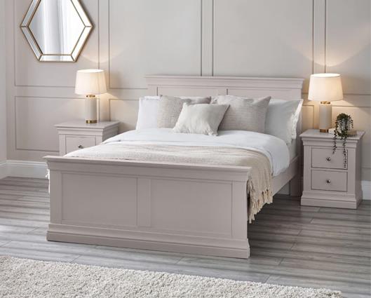 Clermont Bed Light Grey - King