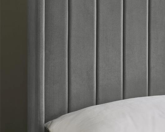 Leila Dual Storage Door Bed Steel Grey - King