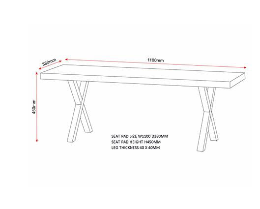 BUXTON DINING BENCH SET - LIGHT OAK EFFECT/BLACK