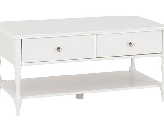 STRATFORD 2 DRAWER COFFEE TABLE - WHITE