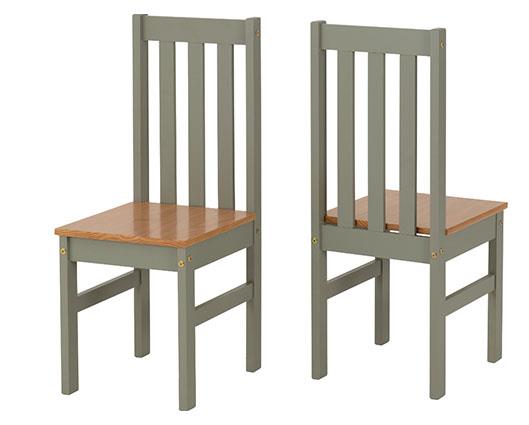 LUDLOW 1+4 DINING SET - GREEN/OAK EFFECT