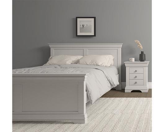 BORDEAUX 5' HIGH END BED - IVORY