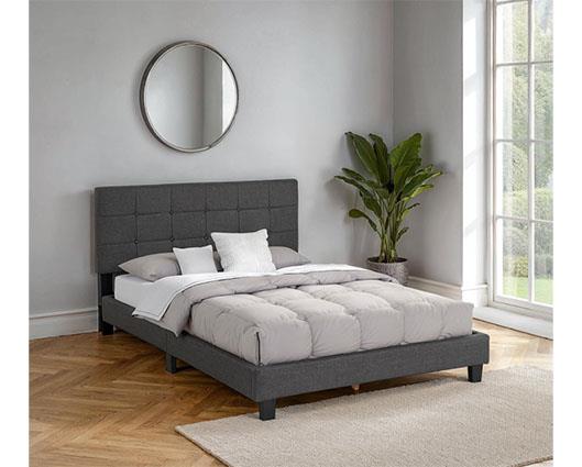 ARRAN 4'6" BED - GREY FABRIC