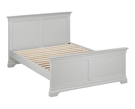BORDEAUX 4'6" HIGH END BED - PEBBLE GREY