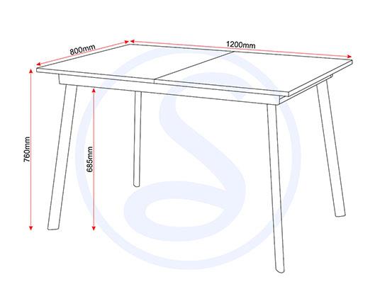 AVERY & LUKAS EXTENDING DINING SET (X4 CHAIRS) - CONCRETE/SAPPHIRE BLUE VELVET