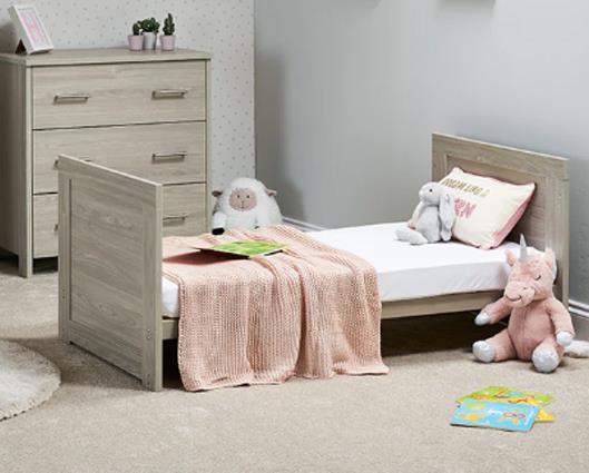 Nika Cot Bed & Under Drawer - Grey Wash
