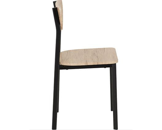 RILEY LARGE DINING SET - BLACK/LIGHT OAK EFFECT VENEER