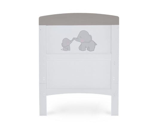 Grace Inspire Cot Bed & Under Drawer - Me & Mini Me Elephants Grey