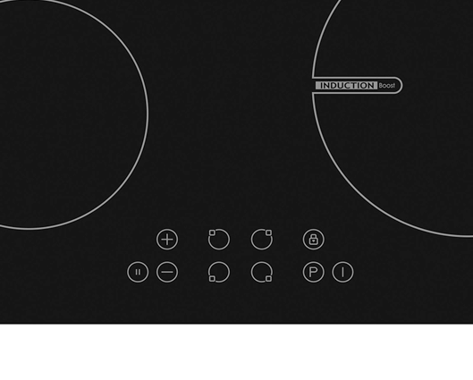 White Knight DAWKHBII60-P 60cm Induction Hob 4 Zone With Boost & Child Lock Black