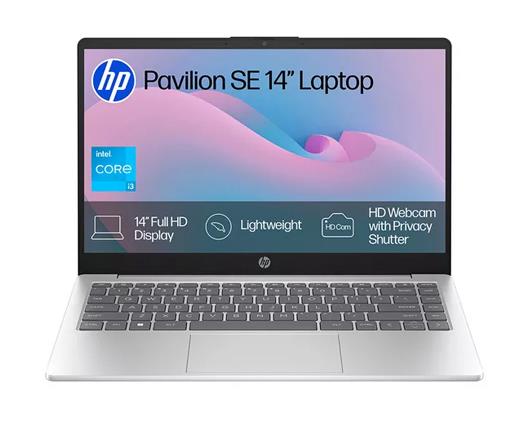 HP Pavilion SE 14-ep0530sa 14" Laptop - Intel® Core™ i3, 128 GB UFS, Natural Silver