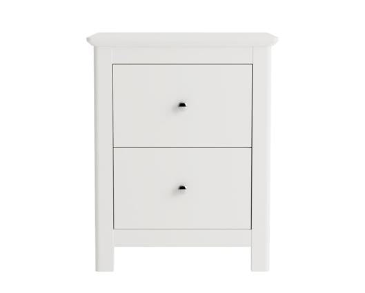 Nairn White 2 drawer bedside cabinet