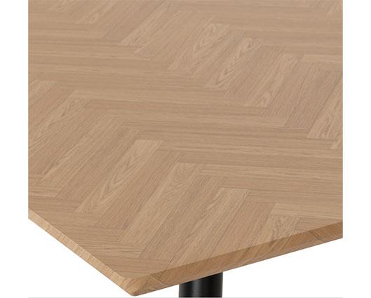 HAMILTON & LUKAS LARGE DINING SET (X6 CHAIRS) - MEDIUM OAK EFFECT/SAPPHIRE BLUE VELVET