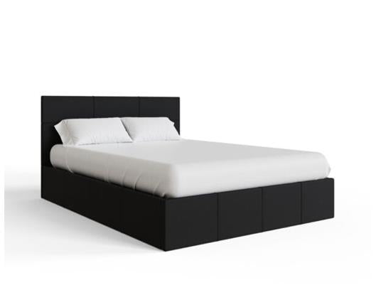 Small Double End Lift Ottoman Bed-Black