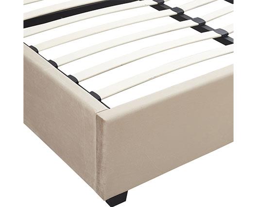 MADISON 5' OTTOMAN BED - FAWN VELVET FABRIC
