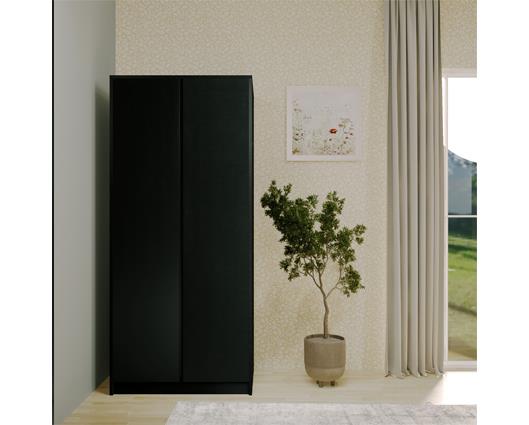 MALVERN 2 DOOR WARDROBE - BLACK