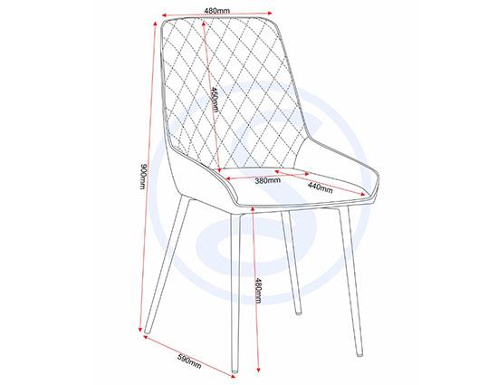 ATHENS ROUND & AVERY DINING SET (X4 CHAIRS) - CONCRETE/SAPPHIRE BLUE VELVET