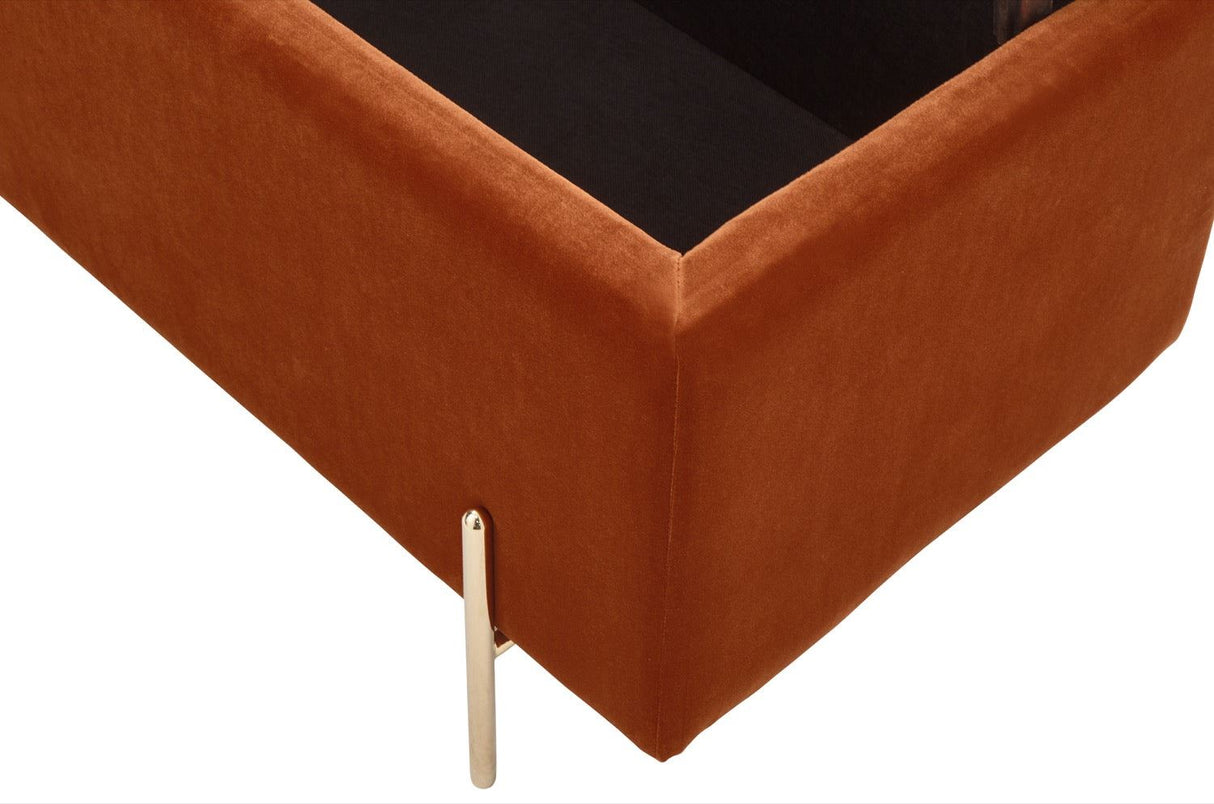 Melta Ottoman Storage Bench- Russet