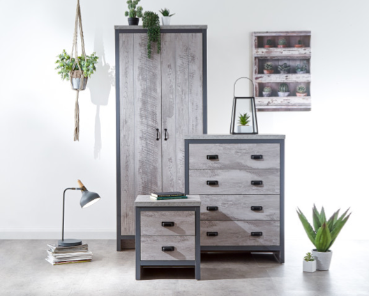 Baxter 3 Piece Bedroom Set-Grey