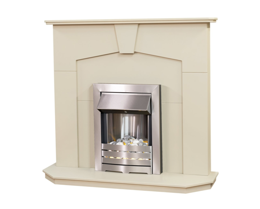 Aria Fireplace Suite in Stone Effect, 48 Inch