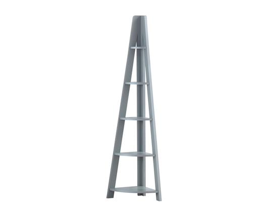 Corner Ladder Bookcase-Grey