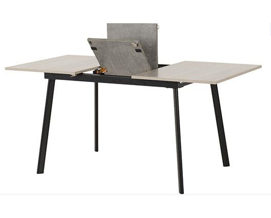AVERY & LUKAS EXTENDING DINING SET (X4 CHAIRS) - CONCRETE/GREY VELVET