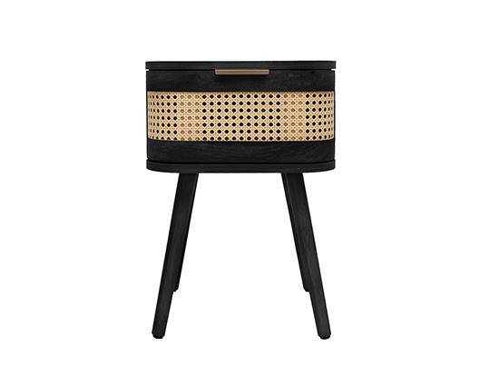 Noah 1 Drawer Bedside - Black