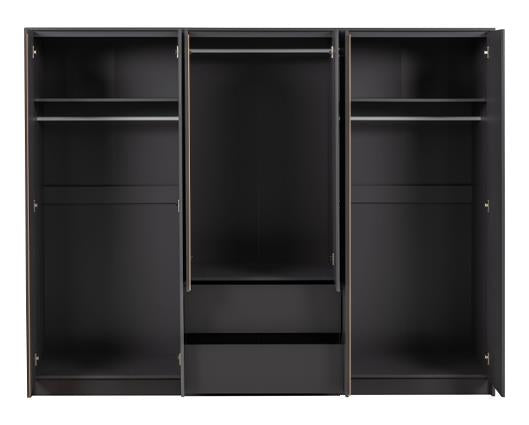 MALVERN 6 DOOR 2 DRAWER WARDROBE - GREY