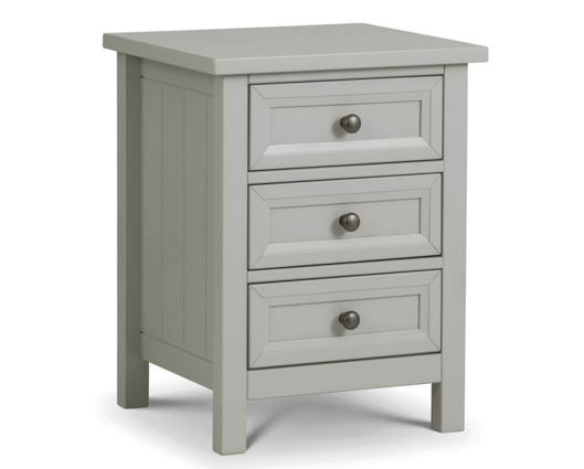 Acadia 3 Drawer Bedside-Dove Grey