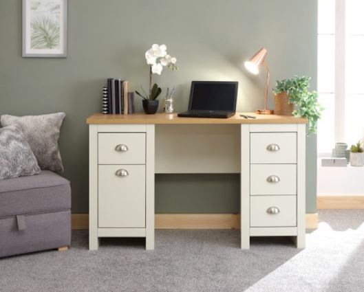 Lachlan Study Desk- Cream